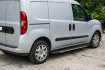 Opel Combo 2012-2018 гг. Боковые пороги Bosphorus Grey (2 шт., алюминий) фото 1
