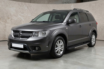 Dodge Journey 2008-2020 гг. Боковые пороги Bosphorus Grey (2 шт., алюминий) фото 1