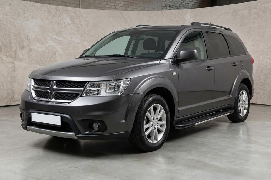 Dodge Journey 2008-2020 гг. Боковые пороги Bosphorus Grey (2 шт., алюминий) Image