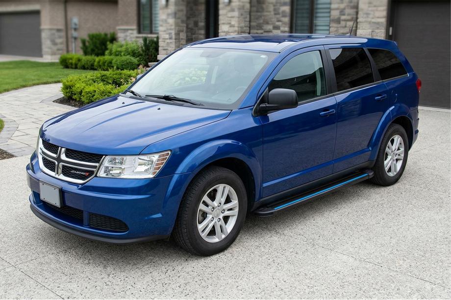 Dodge Journey 2008-2020 гг. Боковые Подножки Maya Blue (2 шт., Алюминий) Image