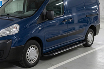 Citroen Jumpy 2007–2017 гг. Боковые Подножки Bosphorus Grey (2 шт., Алюминий) фото 1