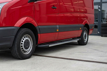 Volkswagen Crafter 2016- гг. Боковые Подножки Duru (2 шт., Алюминий) Long/ExtraLong фото 1