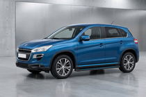 Peugeot 4008 2012-2017 гг. Боковые Подножки Maya Blue (2 шт., Алюминий) фото 1