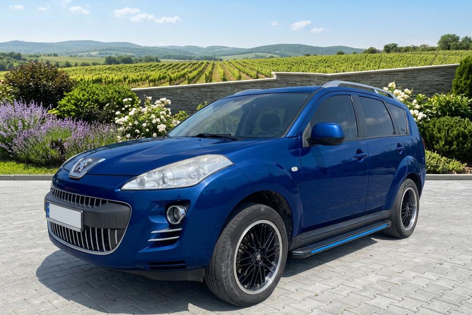 Peugeot 4007 2007-2013 гг. Боковые Подножки Maya Blue (2 шт., Алюминий) Image