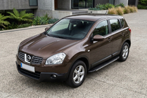 Nissan Qashqai 2007-2010 гг. Боковые пороги Bosphorus Grey (2 шт., алюминий) фото 1