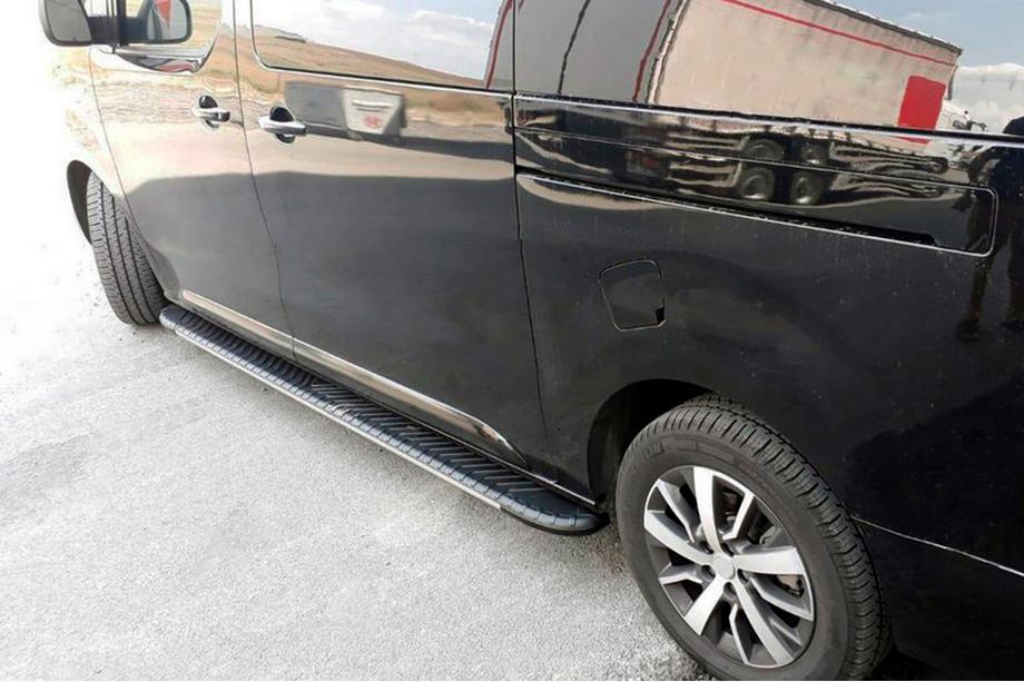Citroen Jumpy/Dispatch 2017- гг. Боковые пороги Bosphorus Grey (2 шт., алюминий) Image