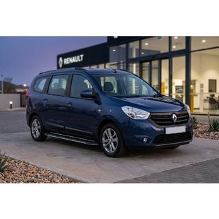 Боковые пороги Bosphorus Grey (2 шт., алюминий) Dacia Lodgy 2012-2022 гг. фото 1