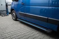 Nissan NV400 2010-2024 гг. Боковые Подножки Maya Blue (2 шт., Алюминий) фото 1