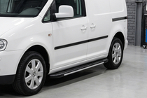 Volkswagen Caddy 2010-2015 гг. Боковые пороги Bosphorus Grey (2 шт., алюминий) фото 1