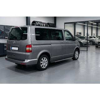 Боковые пороги Bosphorus Grey (2 шт., алюминий) Volkswagen T5 Caravelle 2004-2010 гг. фото 1