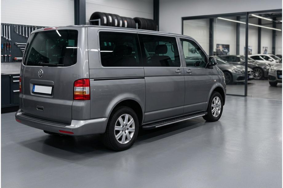 Volkswagen T5 Caravelle 2004-2010 гг. Боковые пороги Bosphorus Grey (2 шт., алюминий) Длинная База Image