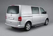 Volkswagen T5 2010-2015 гг. Боковые пороги Bosphorus Grey (2 шт., алюминий) фото 1