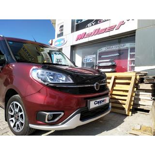 Дефлектор капота EuroCap (2015+) Fiat Doblo II 2010-2022 гг. фото 2