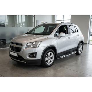 Боковые Подножки Tayga V2 (2 шт., Алюминий) Chevrolet Trax 2012-2023 гг. фото 1