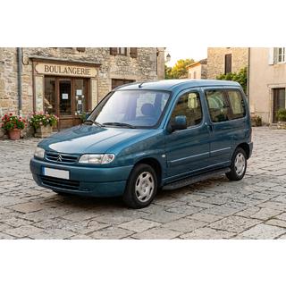 Боковые Подножки Tayga Black (2 шт., Алюминий) Citroen Berlingo 1996-2008 гг. фото 1