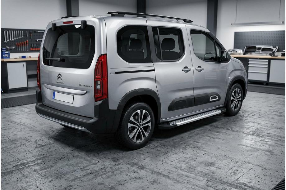 Citroen Berlingo/Multispace 2018- гг. Боковые Подножки New Vision Grey (2 шт., Алюминий) Image