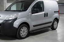 Citroen Nemo 2007-2017 гг. Боковые Подножки Tayga Black (2 шт., Алюминий) фото 1
