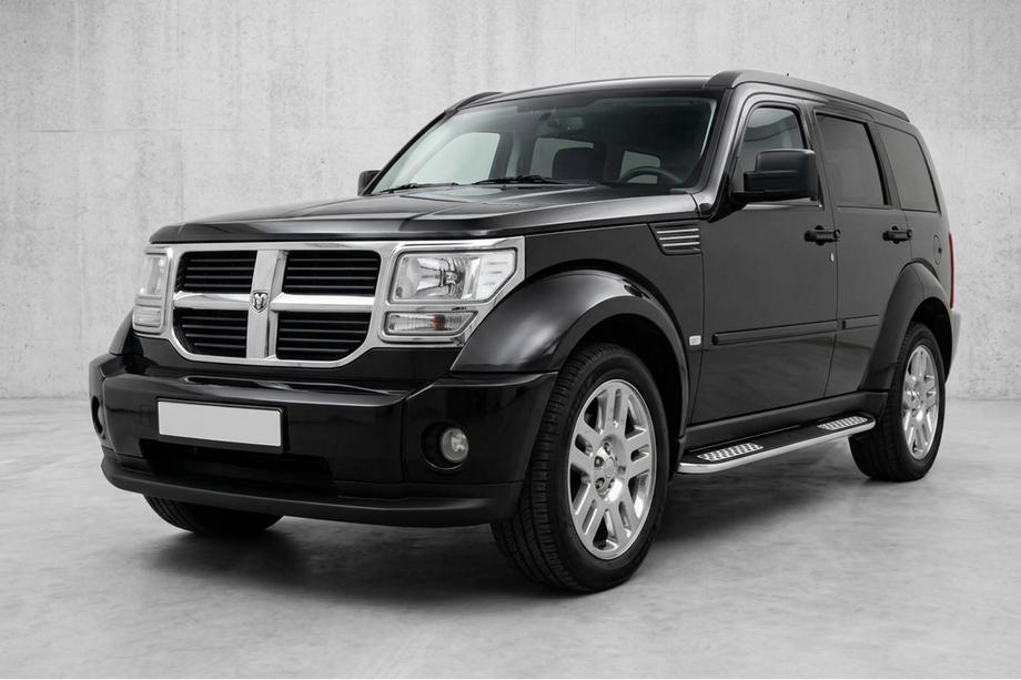 Dodge Nitro 2006-2011 гг. Боковые Подножки Tayga V2 (2 шт., Алюминий) Image