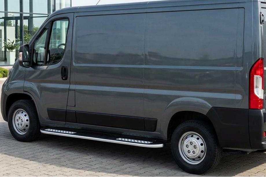 Fiat Ducato 2006-2025 гг. Боковые Подножки Tayga V2 (2 шт., Алюминий) Image
