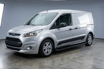 Ford Connect 2014-2021 гг. Боковые Подножки Tayga Black (2 шт., Алюминий) фото 1