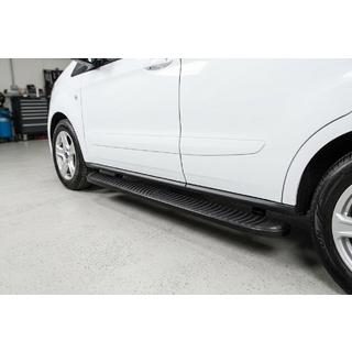 Боковые Подножки Tayga Black (2 шт., Алюминий) Ford Courier 2014-2023 гг. фото 1