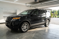 Ford Explorer 2011-2019 гг. Боковые Подножки Tayga Black (2 шт., Алюминий) фото 1