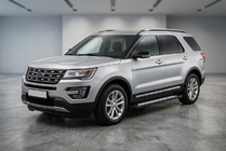Ford Explorer 2011-2019 гг. Боковые пороги New Vision Black (2 шт., алюминий) фото 1