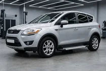 Ford Kuga 2008-2013 гг. Боковые Подножки New Vision Grey (2 шт., Алюминий) фото 1