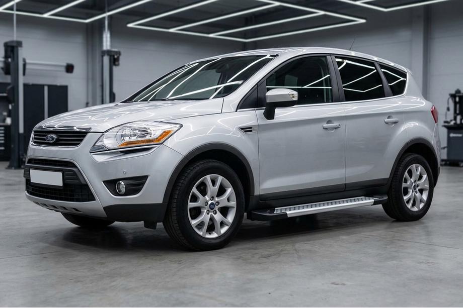 Ford Kuga 2008-2013 гг. Боковые Подножки New Vision Grey (2 шт., Алюминий) Image