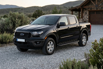 Ford Ranger 2011–2022 гг. Боковые Подножки Tayga Black (2 шт., Алюминий) фото 1