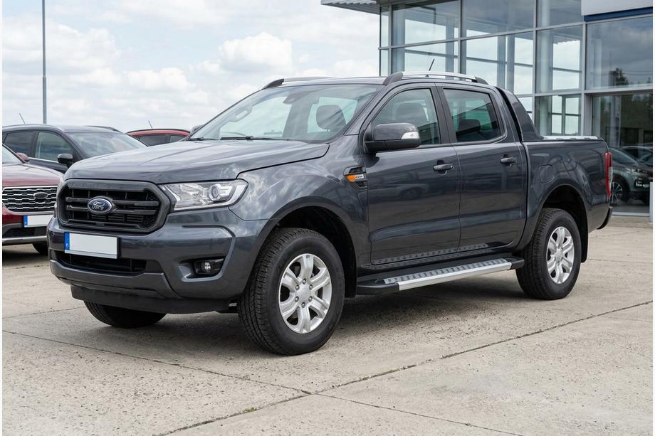 Ford Ranger 2011–2022 гг. Боковые Подножки New Vision Grey (2 шт., Алюминий) Image