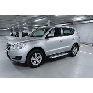 Боковые Подножки New Vision Grey (2 шт., Алюминий) Geely Emgrand X7 2011- гг. фото 1
