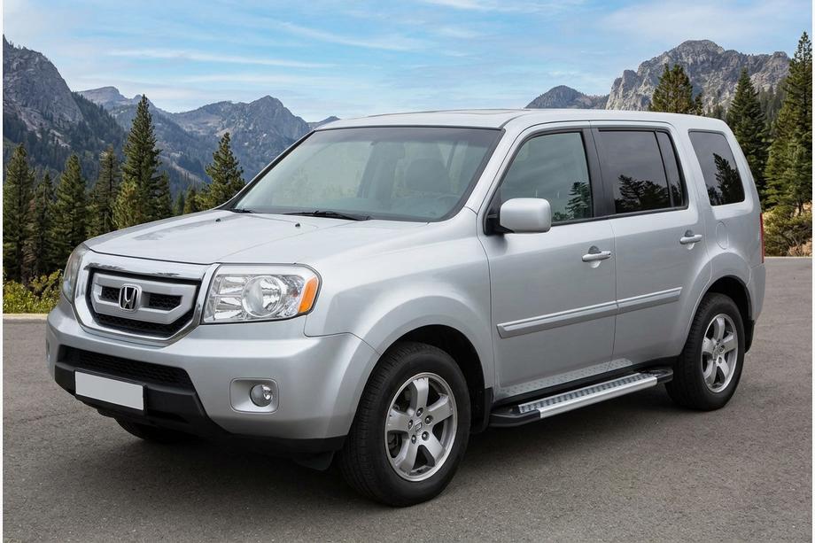 Honda Pilot 2008-2015 гг. Боковые Подножки New Vision Grey (2 шт., Алюминий) Image