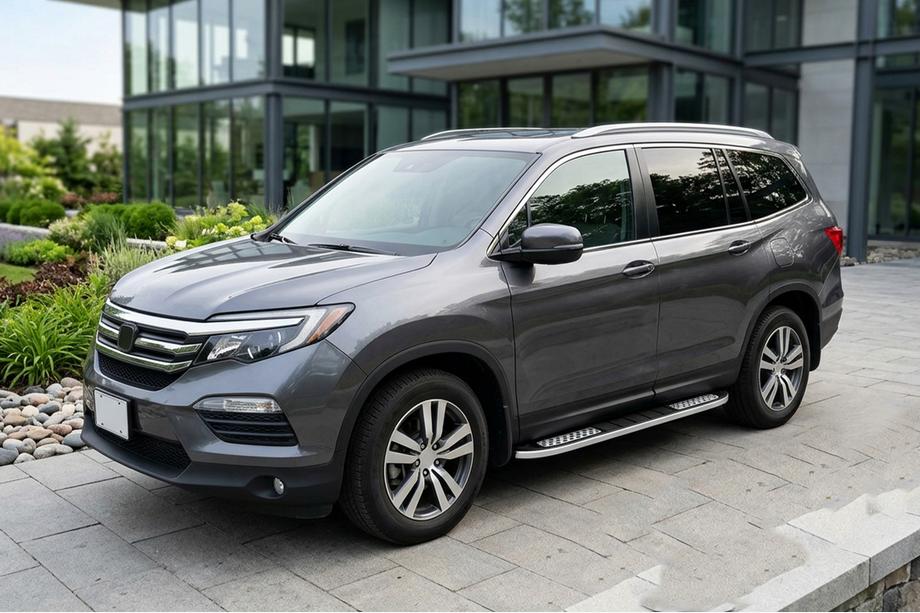 Honda Pilot 2015-2022 гг. Боковые Подножки Tayga V2 (2 шт., Алюминий) Image