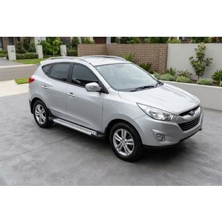 Боковые Подножки New Vision Grey (2 шт., Алюминий) Hyundai IX-35 2010-2015 гг. фото 2