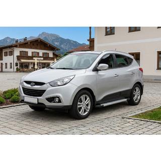 Боковые Подножки New Vision Grey (2 шт., Алюминий) Hyundai IX-35 2010-2015 гг. фото 1