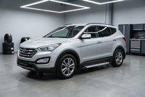Hyundai Santa Fe 3 2012-2018 гг. Боковые Подножки New Vision Grey (2 шт., Алюминий) фото 1