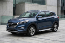 Hyundai Tucson TL 2016-2021 гг. Боковые Подножки New Vision Grey (2 шт., Алюминий) фото 1