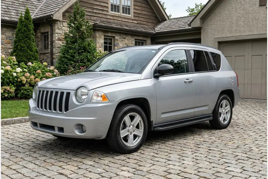 Jeep Compass 2006-2016 гг. Боковые Подножки Tayga Black (2 шт., Алюминий) Image