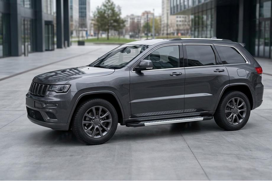Jeep Grand Cherokee WK2 2010-2021 гг. Боковые Подножки New Vision Grey (2 шт., Алюминий) Фото 1