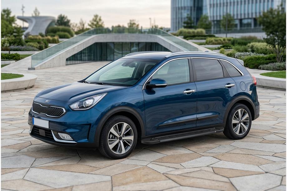 Kia Niro 2016–2021 гг. Боковые Подножки RedLine Black (2 шт., Алюминий) Image