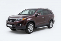 Kia Sorento II XM 2009-2014 гг. Боковые Подножки New Vision Grey (2 шт., Алюминий) 2010-2013 фото 1