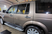 Land Rover Discovery IV 2009-2017 гг. Боковые Подножки Tayga V2 (2 шт., Алюминий) фото 4