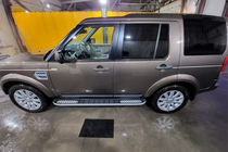Land Rover Discovery IV 2009-2017 гг. Боковые Подножки Tayga V2 (2 шт., Алюминий) фото 6