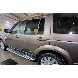 Боковые Подножки Tayga V2 (2 шт., Алюминий) Land Rover Discovery IV 2009-2017 гг. фото 4