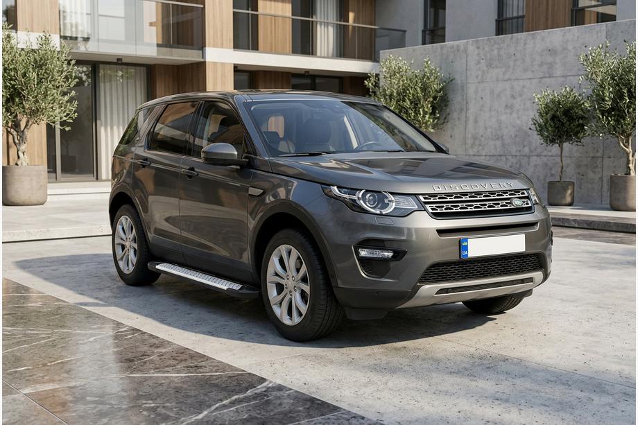 Land Rover Discovery Sport 2014- гг. Боковые пороги Allmond Grey (2 шт., алюминий) Image