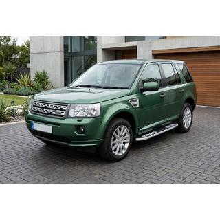 Боковые Подножки Tayga V2 (2 шт., Алюминий) Land Rover Freelander II 2006–2014 гг. фото 1