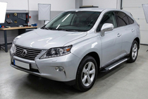 Lexus RX 2009-2015 гг. Боковые пороги Line (2 шт, алюминий) фото 1