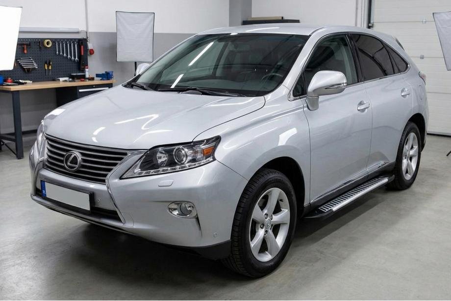 Lexus RX 2009-2015 гг. Боковые пороги Line (2 шт, алюминий) Image