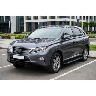 Боковые Подножки RedLine Black (2 шт, Алюминий) Lexus RX 2009-2015 гг. фото 1